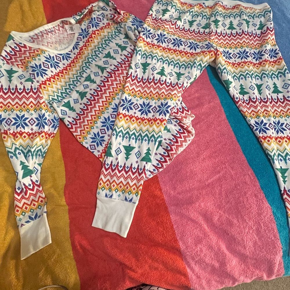 Colorful Geometric Print Old Navy Pajama Set